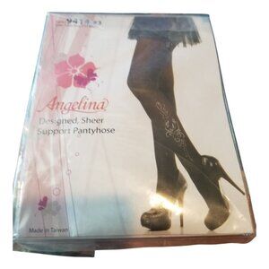 Pantyhose  Angelina Tiger Style 9414 #2  One Size Rhinstone Design